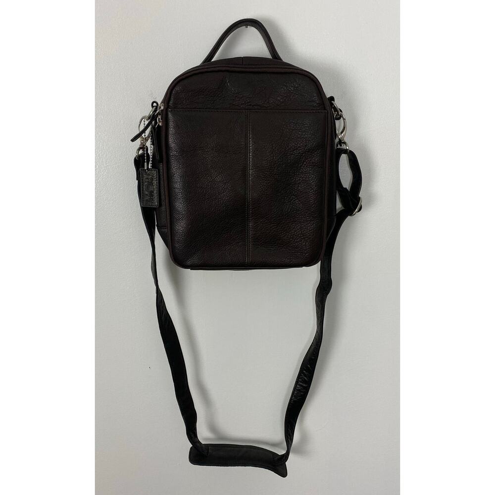 Mori Luggage genuine leather small travel crossbody messenger bag